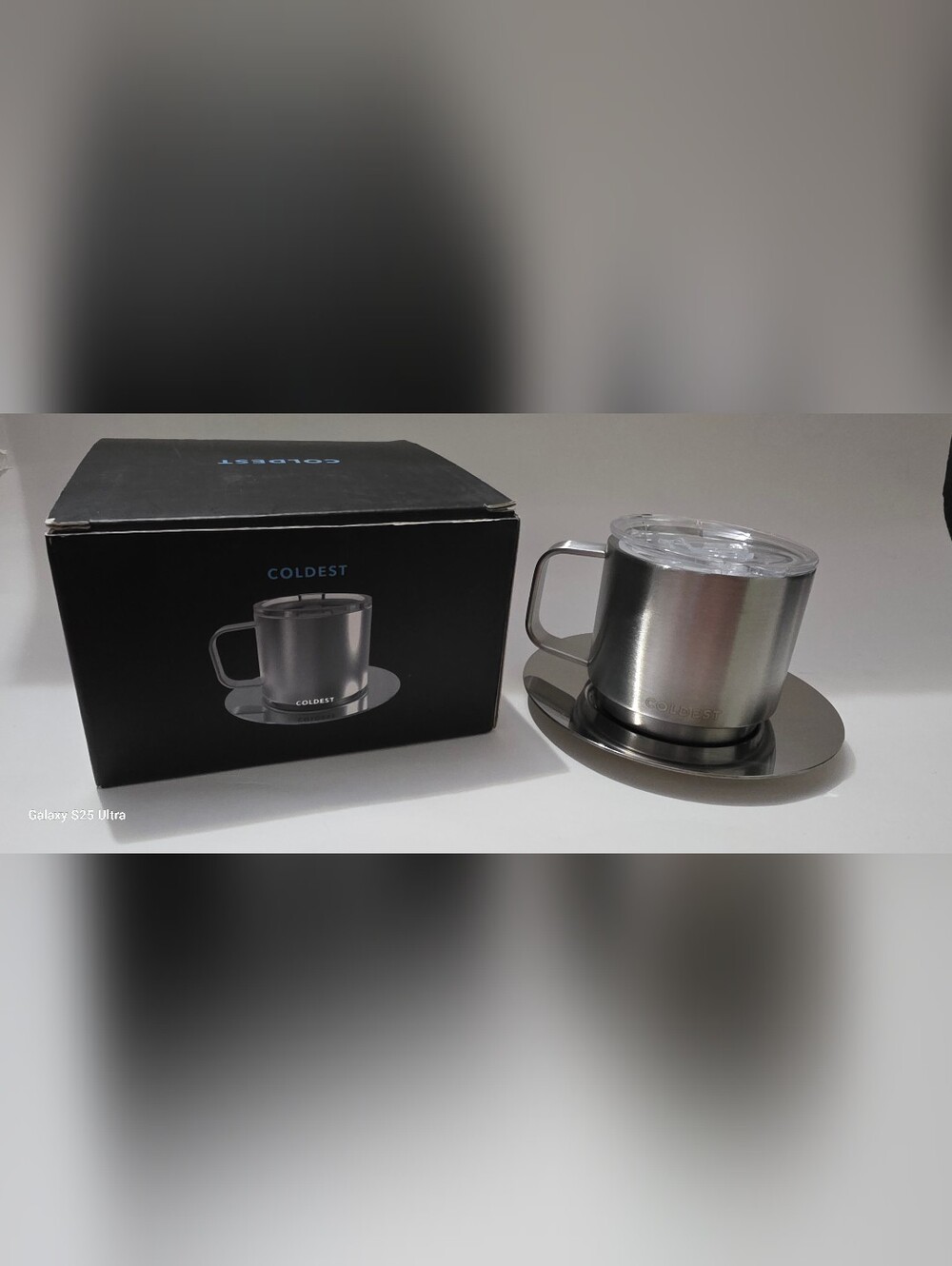 Coldest Stainless Steel Expresso Mug & Saucer Set - Silver